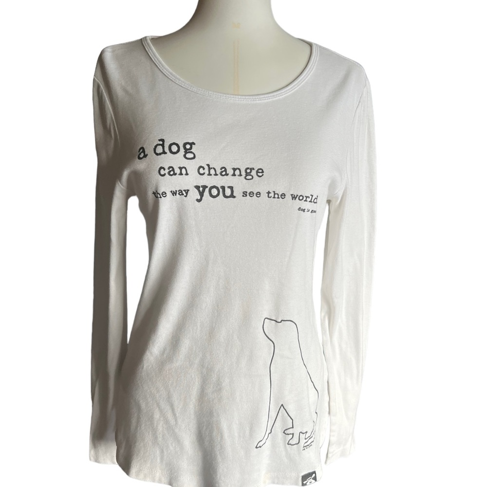 Dog is good long sleeve T shirt See measurements below for sizing. Cute shirt! - Picture 2 of 5